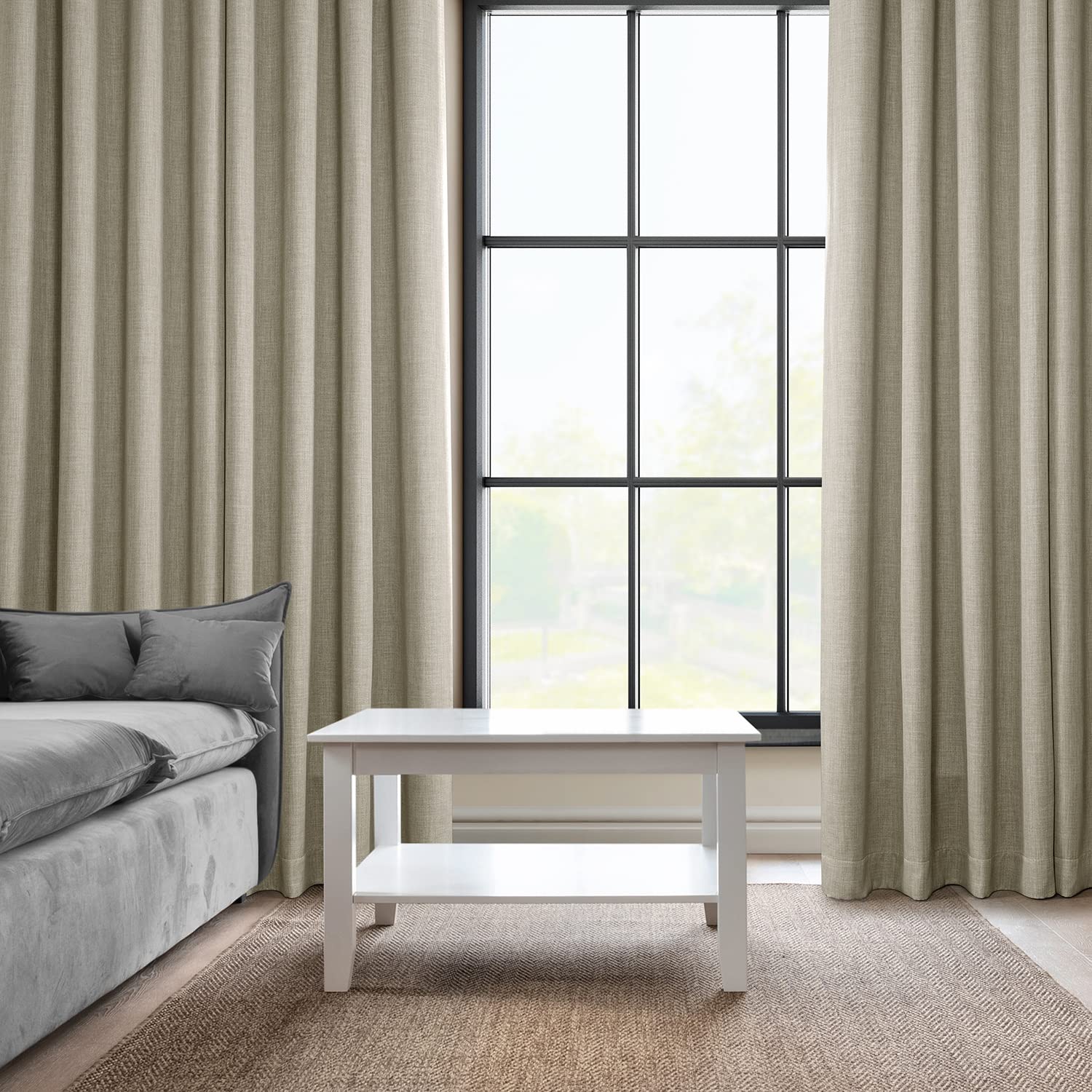 HPD Half Price Drapes Grommet Linen Curtains 84 Inches Long Room Darkening Curtains for Bedroom & Living Room (1 Panel) - Image 3