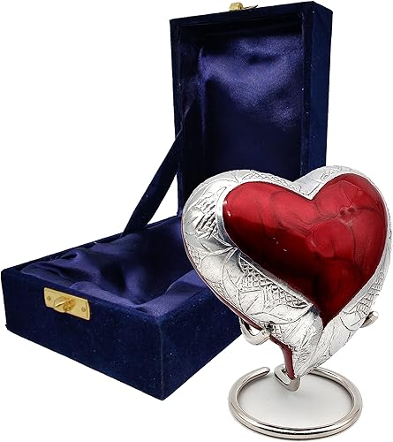 Miniatura 2 de Urna de recuerdo con forma de corazón, pequeña urna de cremación hecha a mano para cenizas, homenaje a tu ser querido, perfecta para adultos y