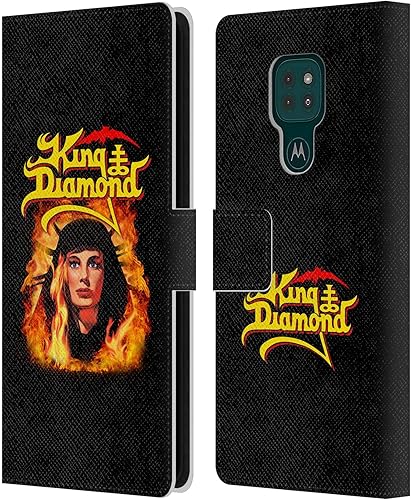 Miniatura 1 de Head Case Designs Officially Licensed King Diamond Fatal Portrait 2 Poster Leather Book Wallet Case Cover Compatible with Motorola Moto G9 Play