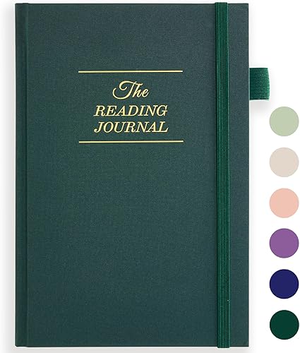 JUBTIC Diario de lectura, diario de lectura para 75 reseñas de libros y seguimiento de tu progreso de lectura, accesorios para libros de regalo para
