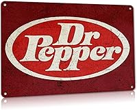 Ylens Dr Soda Pop Pepper Vintage Retro Metal Tin Sign 8x12in - Nostalgic Bar Man Cave Wall Decor