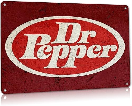 Ylens Dr Soda Pop Store Publicidad Pimienta Vintage Look Retro Wall Decor Bar Metal Tin Sign 8x12in