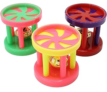 Bonka Bird Toys 3 Roller Foraging Bird Toy Balls Cockatiel Parakeet Toys cage Cages Parrot cat