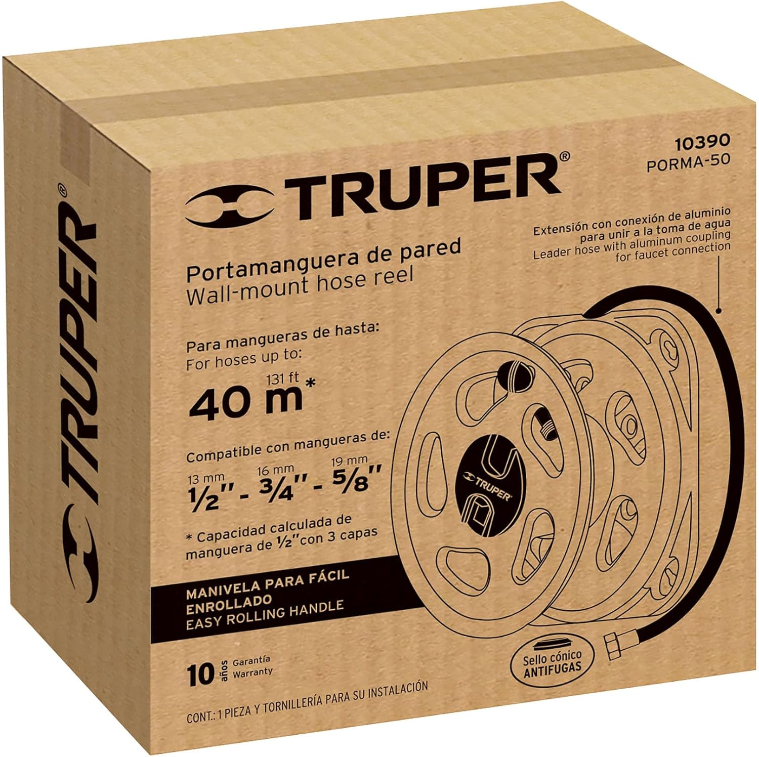 Bеѕt Dеаl 🛒 TRUPER PORMA-50 82 ft Wall Mount Hose Reel