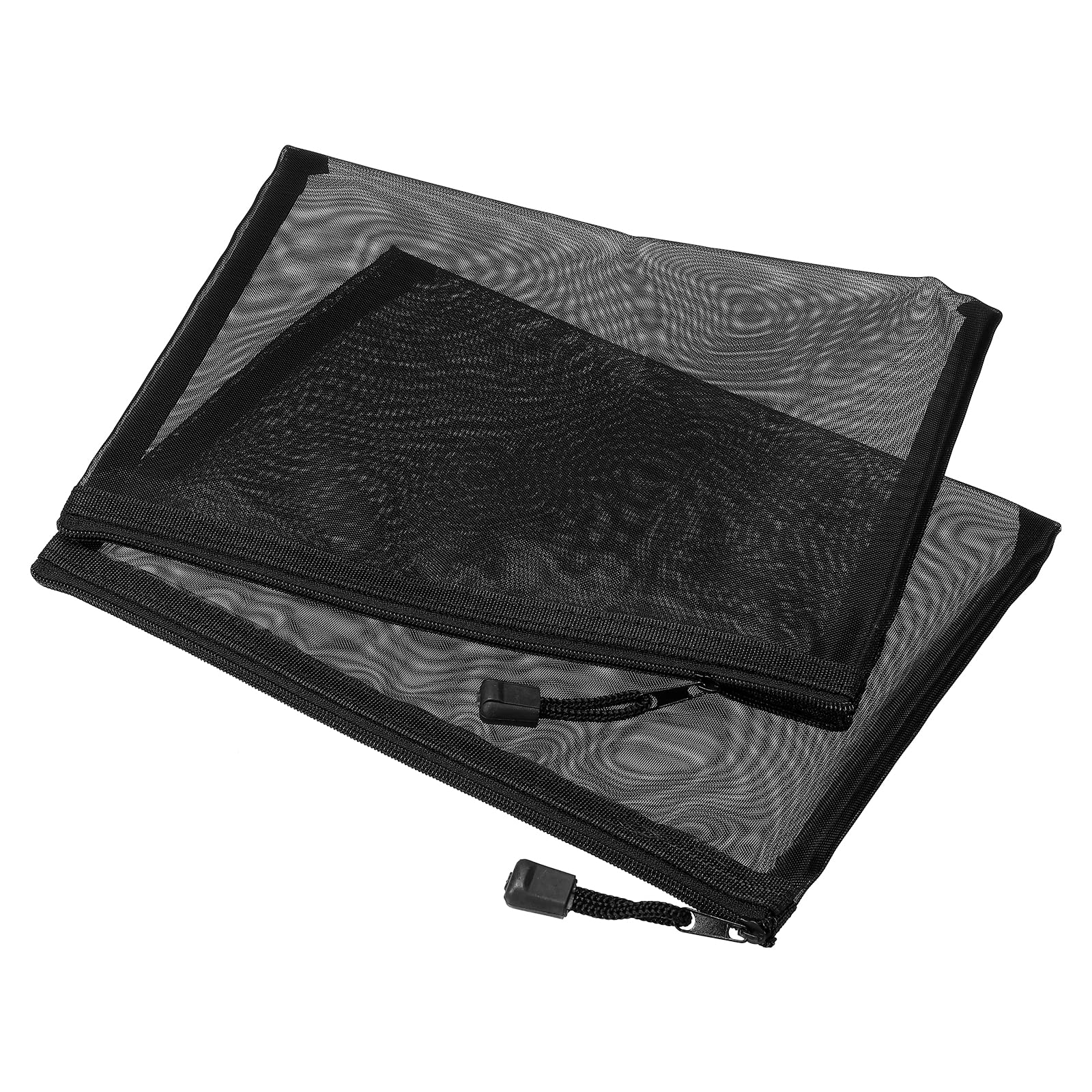 MECCANIXITY Bolsas de malla con cremallera, bolsa de nailon A5, bolsillos de almacenamiento para accesorios de oficina de viaje, paquete de 6 unidades