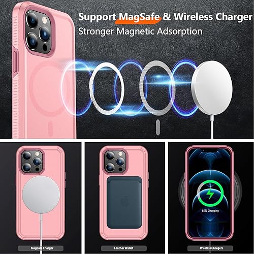 Miniatura 3 de Red2Fire Funda magnética fuerte para iPhone 12 Pro Max [compatible con MagSafe] con 2 unidades [protector de pantalla de vidrio templado] Funda