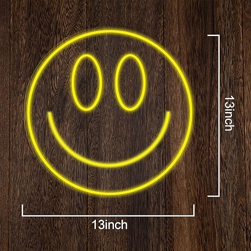 Miniatura 4 de Fionnuar Letreros de Neón Sonrisa Luz Nocturna Decorativa Brillante para Decoración de Pared Tamaño 16''x 7'' Luz LED Letrero de Neón Arte Luces