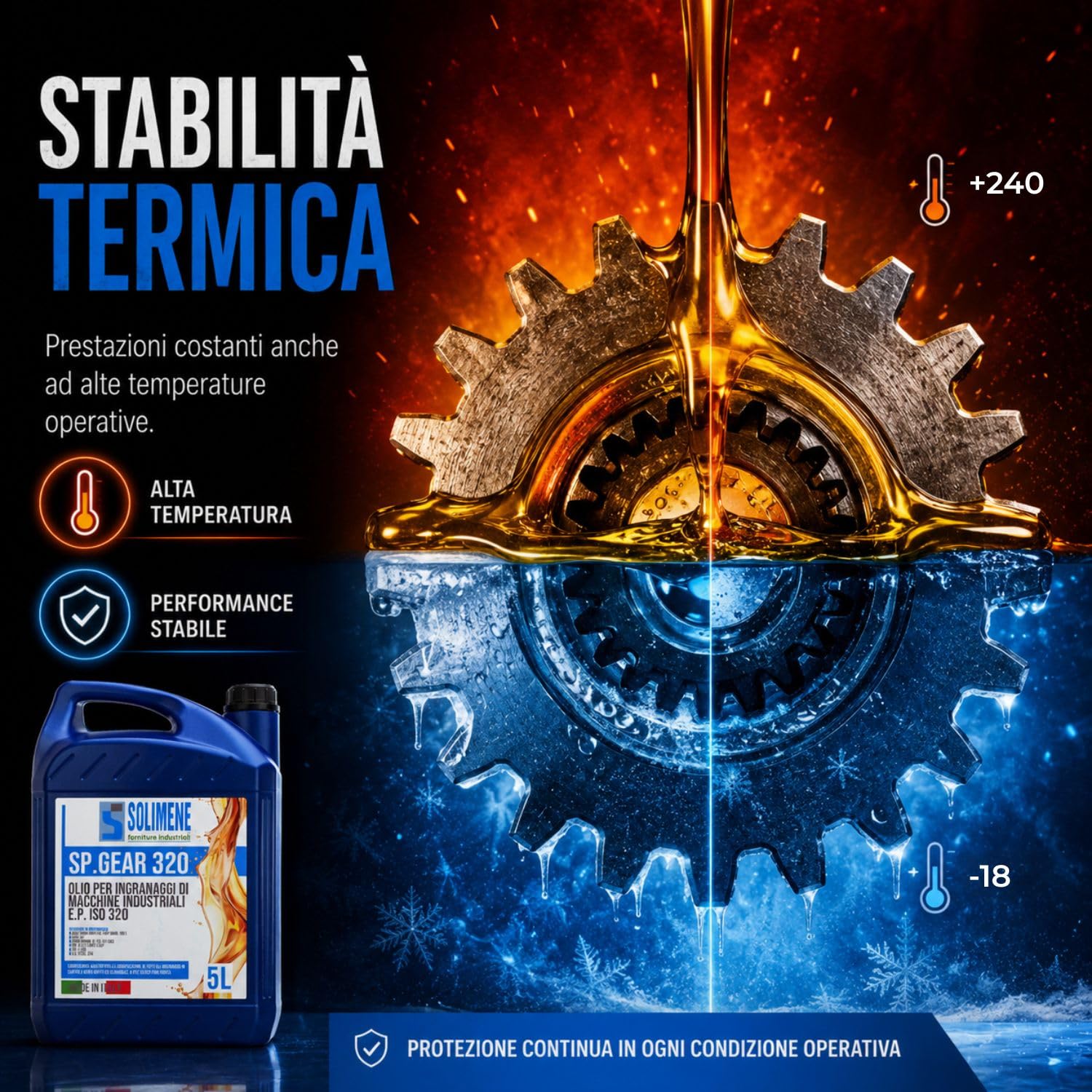 OLIO EP 320 GR PER RIDUTTORI E INGRANAGGI ALTA QUALITA' 5 LT