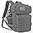 QT&QY 25L Military Tactical Backpacks For Women Survival Army Laser cut Molle Daypack small EDC Bug Out Bag Gym Rucksack With Dual Cup Holders medical Rucksack Gray heavy duty backpack