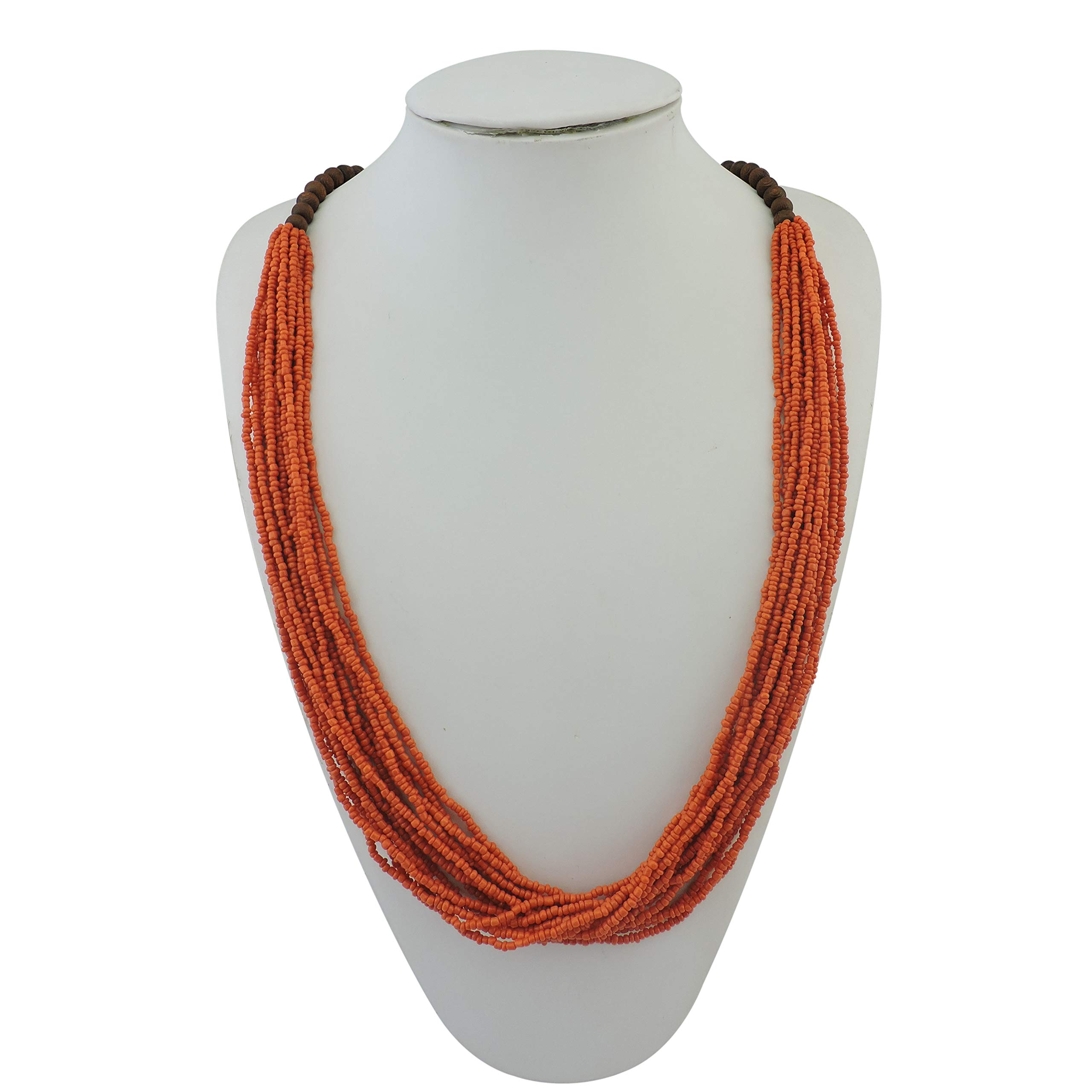 Bocar lunga multipla fila fatta a mano collana di dichiarazione con scatola regalo (NK-10407)