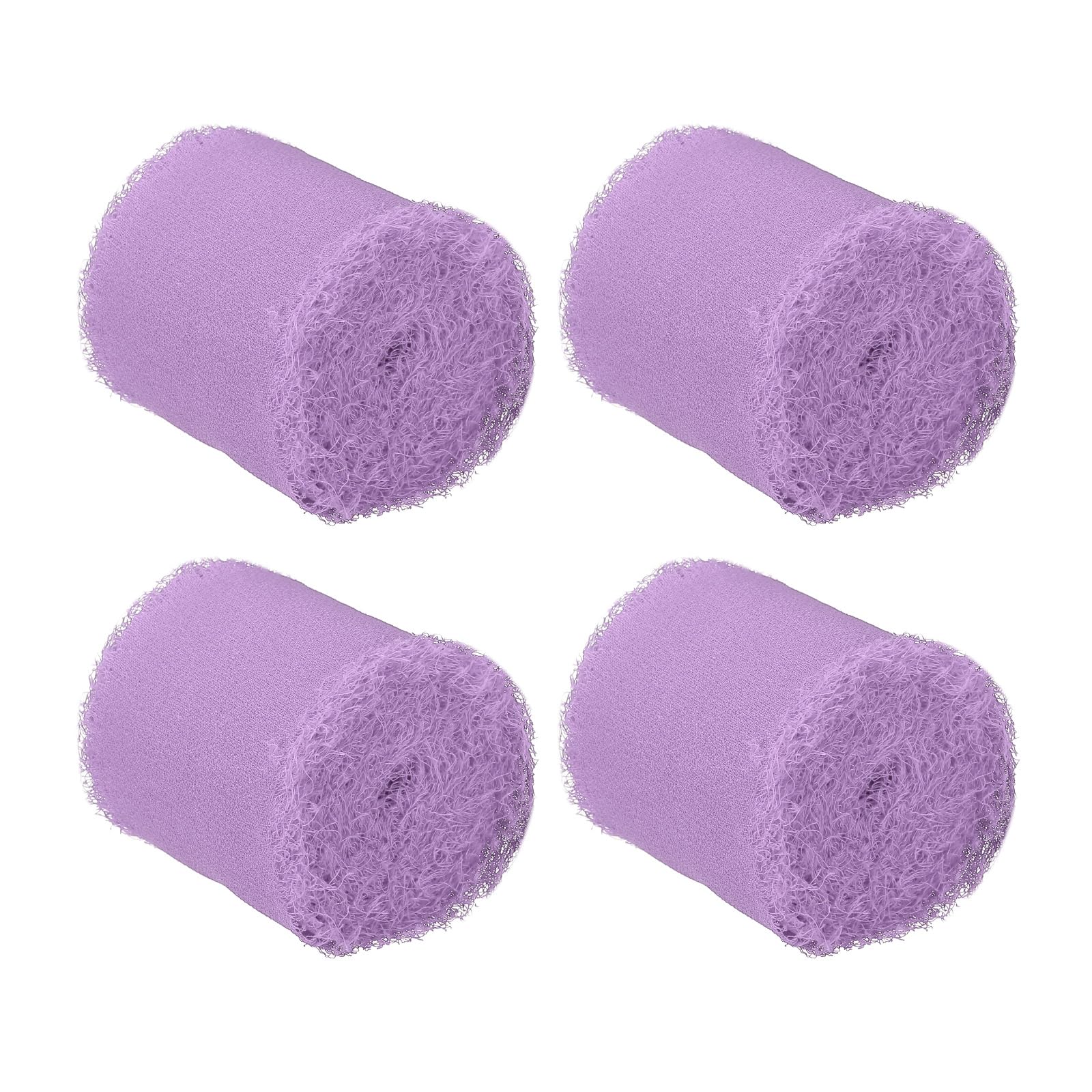 M METERXITY 4 Rolls Chiffon Ribbon