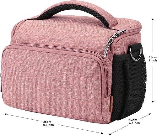 Miniatura 2 de DOMISO Bolsa para cámara Bolsa de hombro impermeable antichoque, rosa
