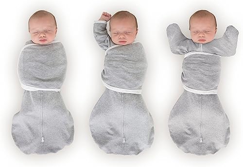 SwaddleDesigns Omni Saco para dormir envolvente para recién nacido con 6 posturas diferentes, opción de brazos hacia arriba, más opciones para