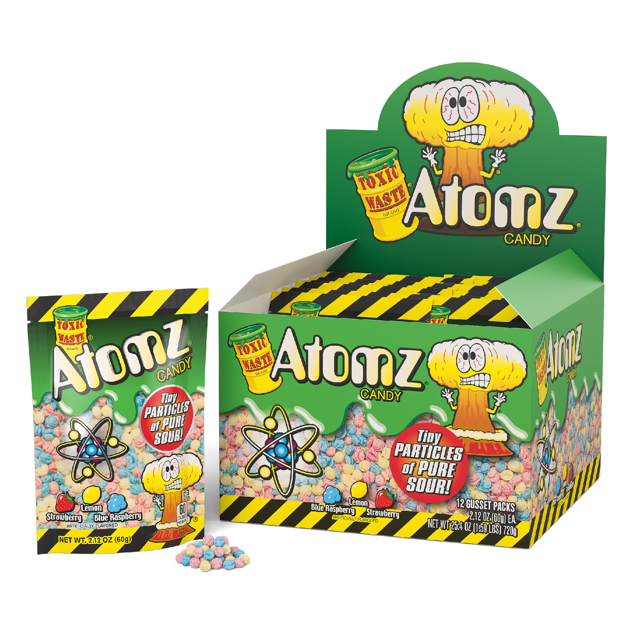 Amazon.com : Toxic Waste Atomz Sour Tangy Chewy Candy, Assorted