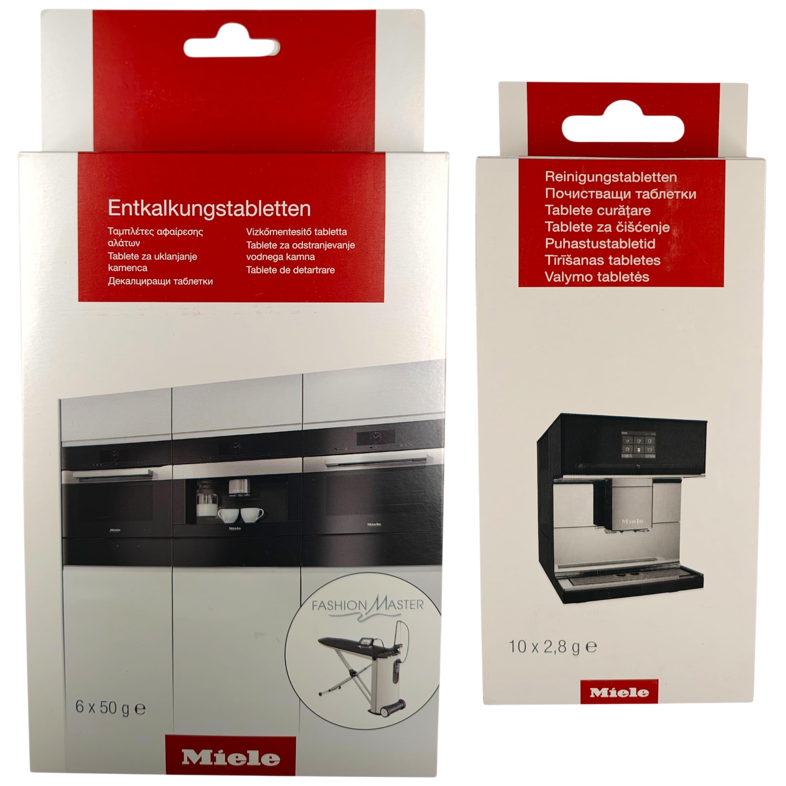 Miele Tablettes de Détartrage et de Nettoyage pour Machines à Café Automatiques et Machines à Expresso, 6 Tablettes de Détartrage et 10 Tablettes de Nettoyage