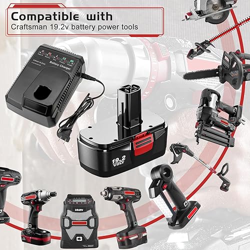 Miniatura 6 de Paquete de 2 repuestos C3 actualizados a 4500mAh para Craftsman 19.2V batería Ni-MH compatible con batería Craftsman 19.2V 315.115410 315.11485