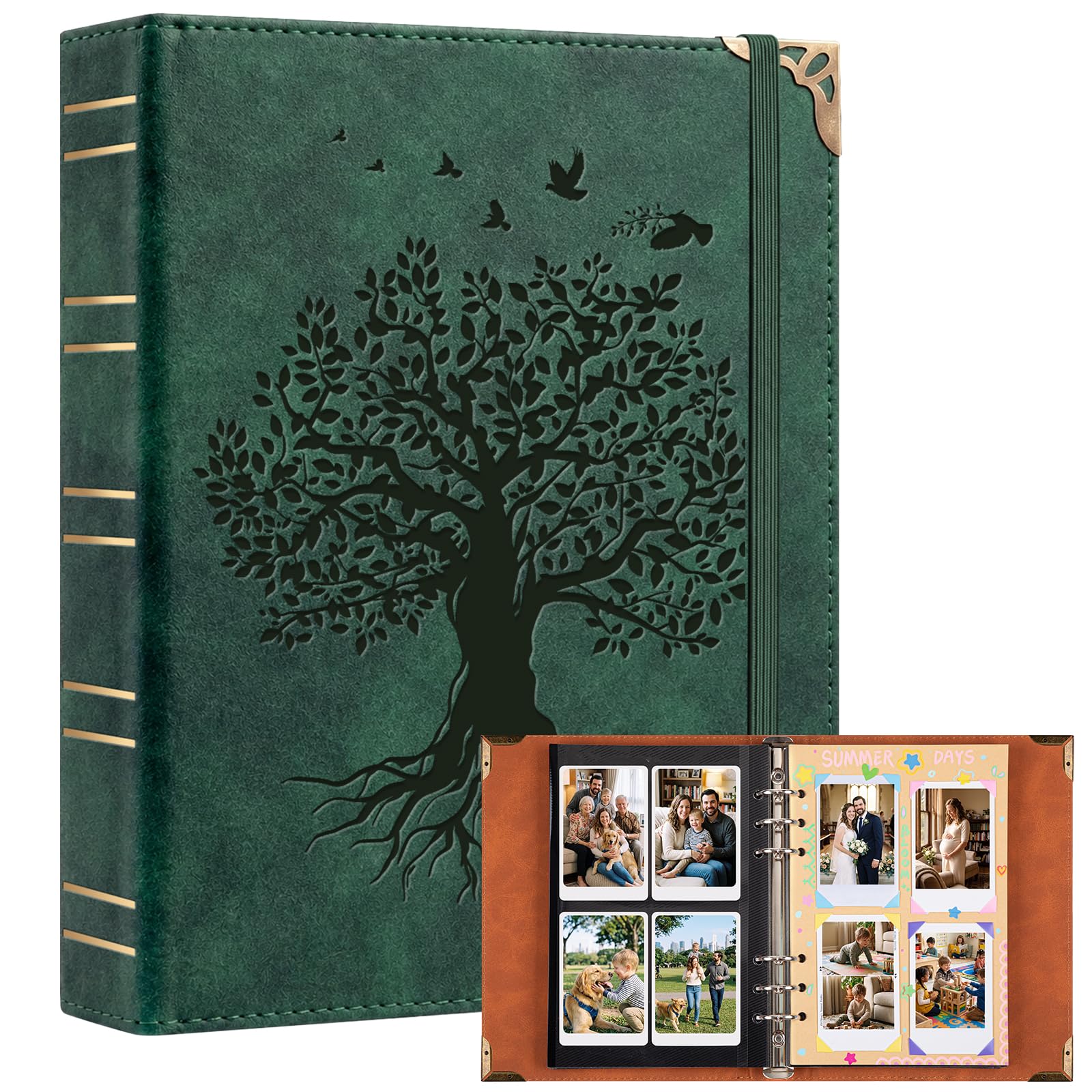 Scrapbook Photo Album 100 Pages, 60 Page Self Adhesive+40 Page Kraft Paper