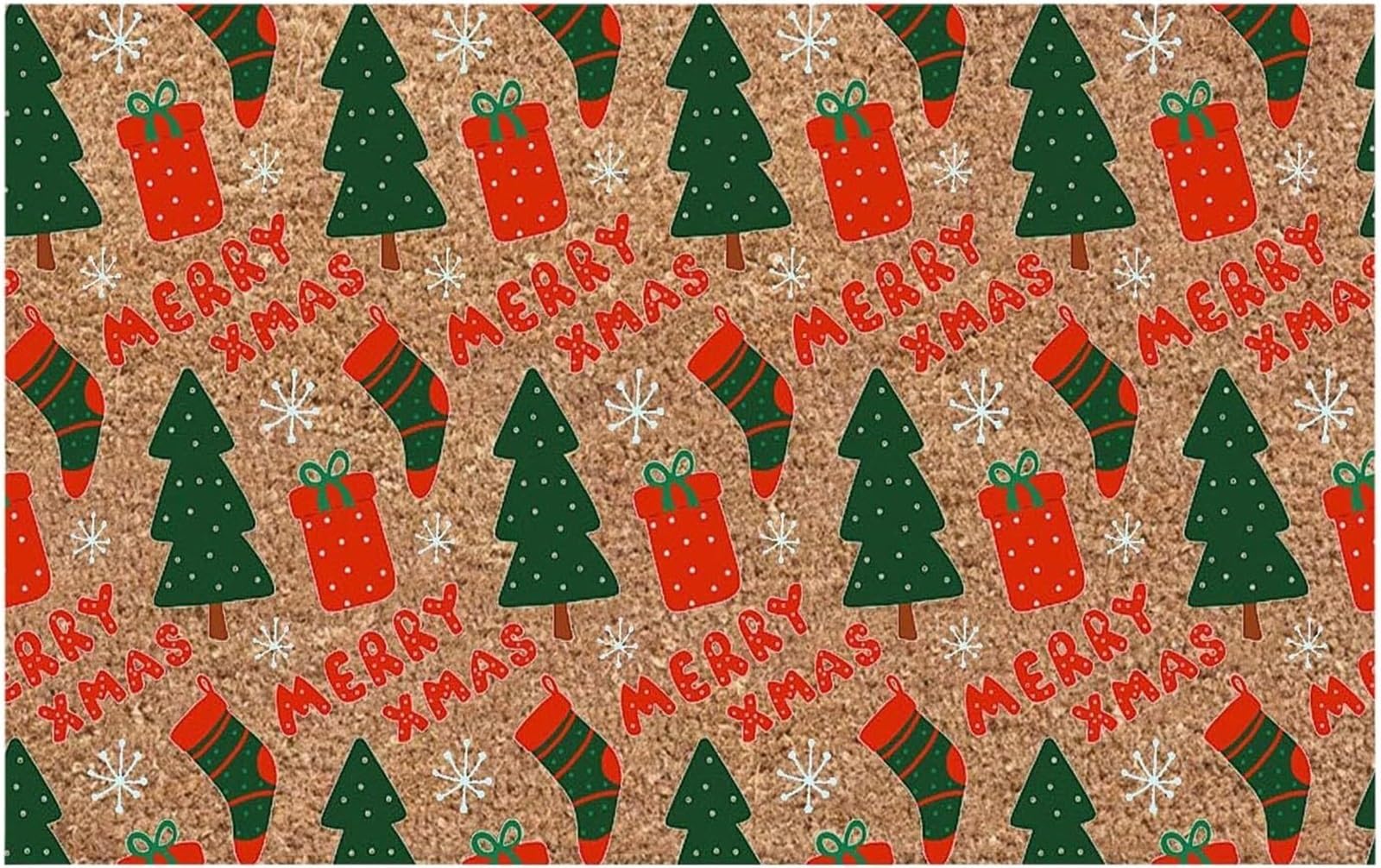 Felpudo Alfombra Felpudo para Puerta, Temporada Navideña, Regalo De Inauguración De La Casa, Decoración Navideña, Tapete De Bienvenida Navideño Felpudos Entrada Casa(D,40x60cm)
