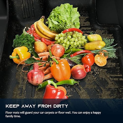 Miniatura 8 de ASLONG Alfombrillas de automóvil de 5 asientos aptas para Mercedes Benz GLC Class Models GLC300 GLC250 2016-2022, forro de primera y 2 fila, juego