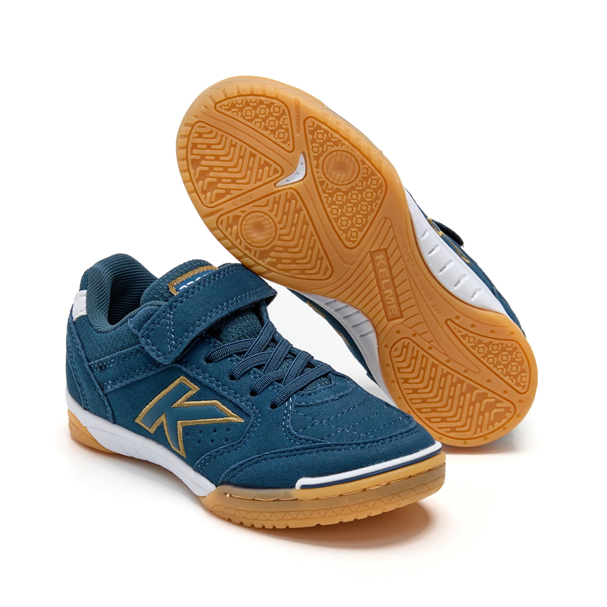 KELME Precision Elastic Zapatillas De Fútbol Sala Niño Azul Marino Blanco