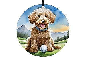 Goldendoodle Disc Golf Christmas Ornament