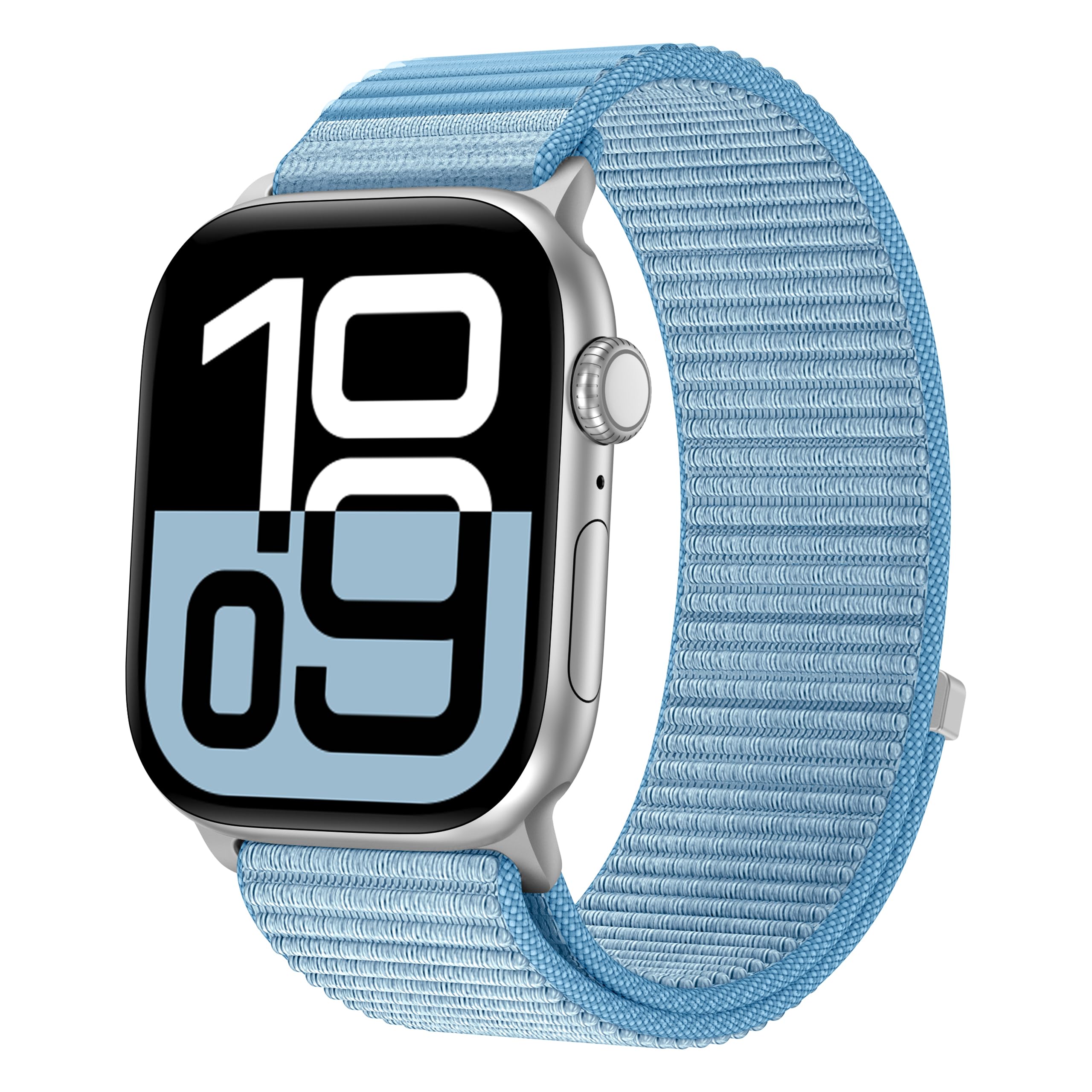 Nylon Loop Sport Band Compatible with Apple Watch Series 10/9/8/7/6/5/4/3/2/1 SE Ultra, 38mm 40mm 41mm 42mm 44mm 45mm 46mm 49mm, Soft Adjustable Fabric Velcro Replacement Strap-image-48