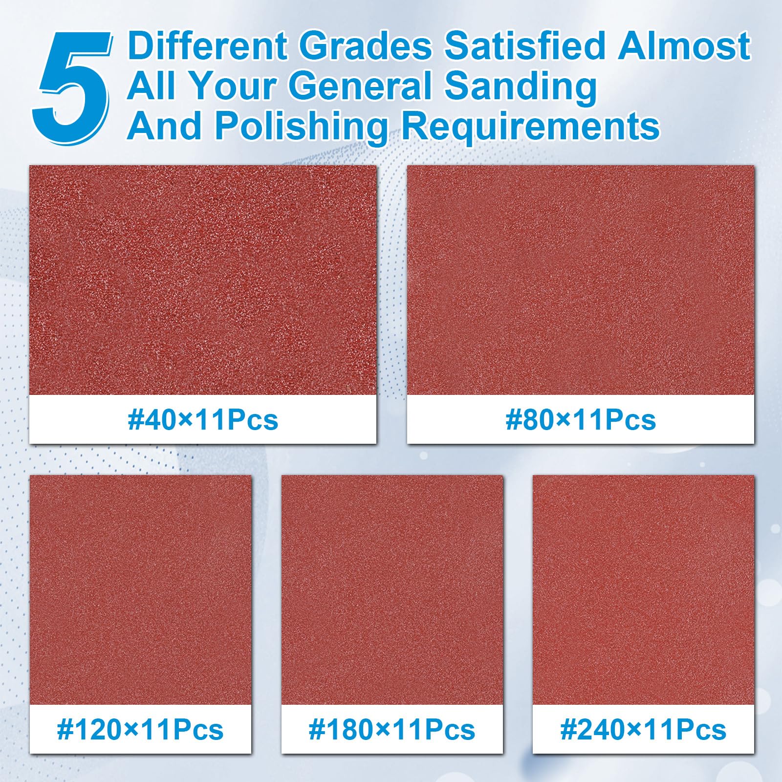 55 Pcs Mouse Sanding Pads - Detail Sander Paper -4