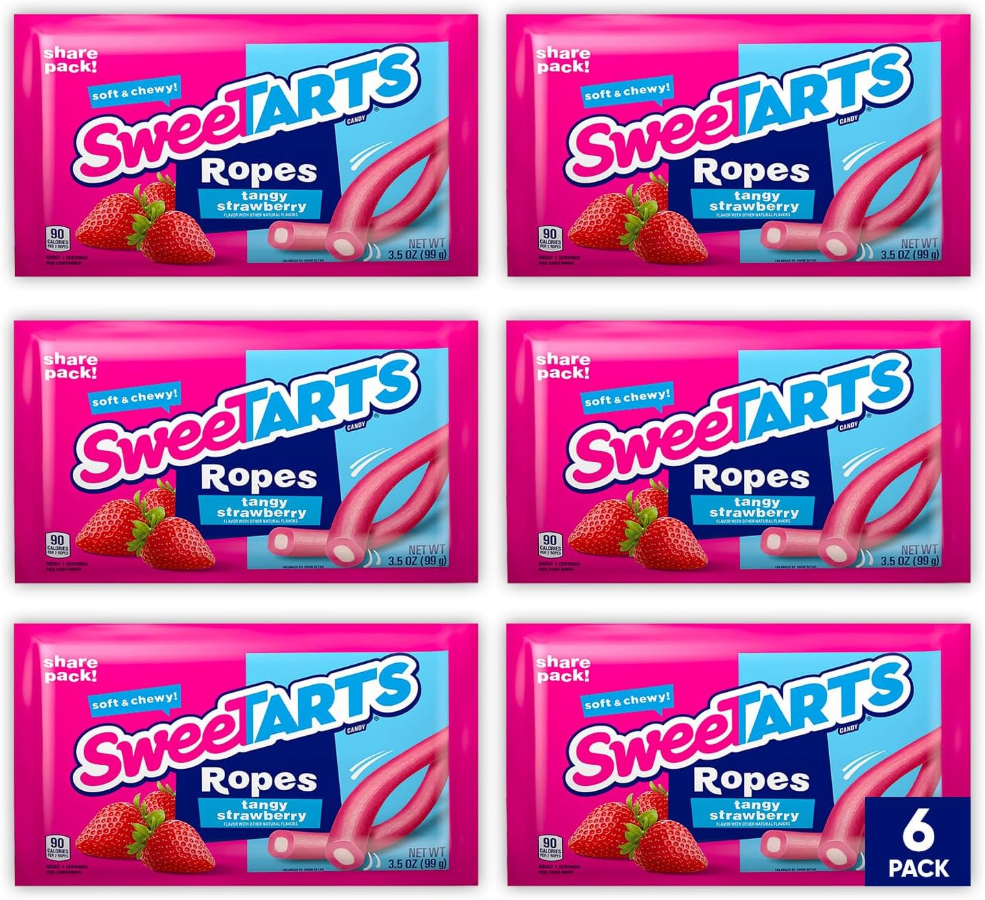 Amazon.com : SweeTARTS Soft and Chewy Ropes, Cherry Punch Flavor, 1.8 ...
