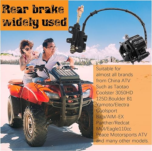 Miniatura 6 de Pinza de freno de disco trasero hidráulica compatible con 70cc 90cc 110cc 125cc 140cc 150cc SSR Baja apollo Taotao Coolster Roketa SDG 107 Pitster