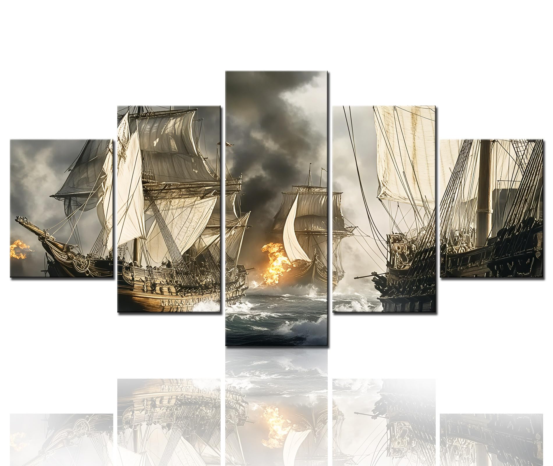 TUMOVO WWI Ship Painting 5-Piece Set