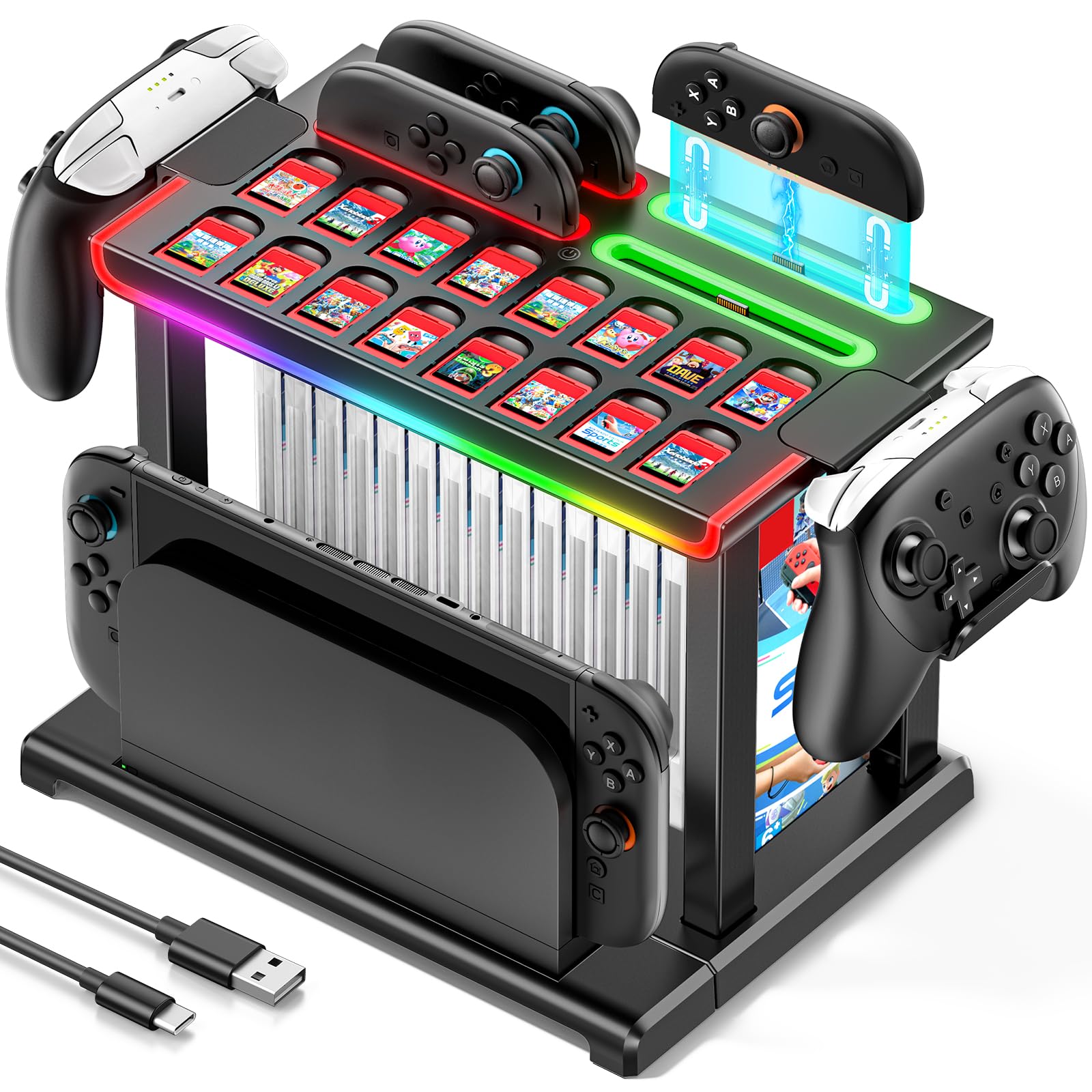 Amazon.com: Switch 2 Dock Organizer Station with Joycon2 Charger