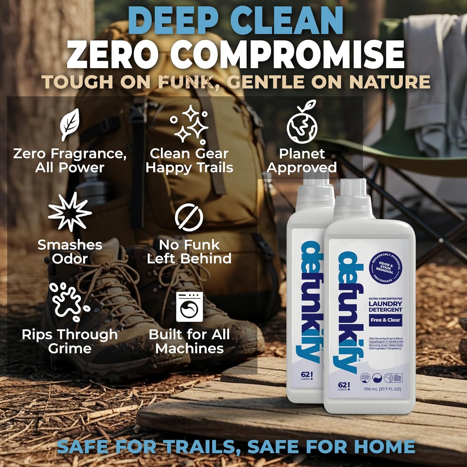 Laundry Detergent, 124 Load. Unscented Liquid Laundry Detergent Washing Soap for Sensitive Skin. ProvenSafe™ Fabric Stripper Cleaning Supply w/Odor & Stain Remover for Activewear & All Fabrics