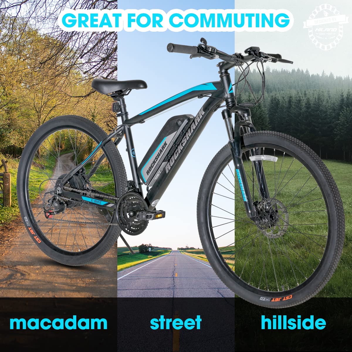 Buy HILAND Rockshark Electric Bike Electric Mountain Bike Aluminum 26/