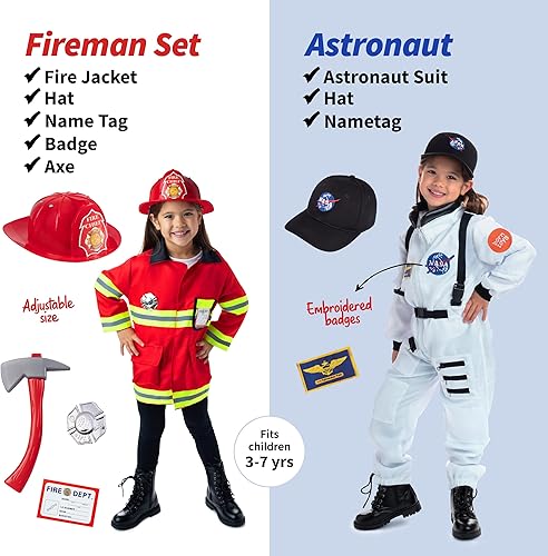 Miniatura 2 de Born Toys Ropa de vestir para niñas pequeñas de 4 a 6 años, disfraces lavables para niños pequeños para juegos de simulación 3T-4T