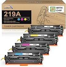 219A Compatible 219A 219X Toner for HP 219A 219X for HP Color Laserjet Pro MFP 3302FDWG Toner for MFP 3302SDWG 3302FDNG for W2190A W2190X Toner (4 Pack, with Chip)