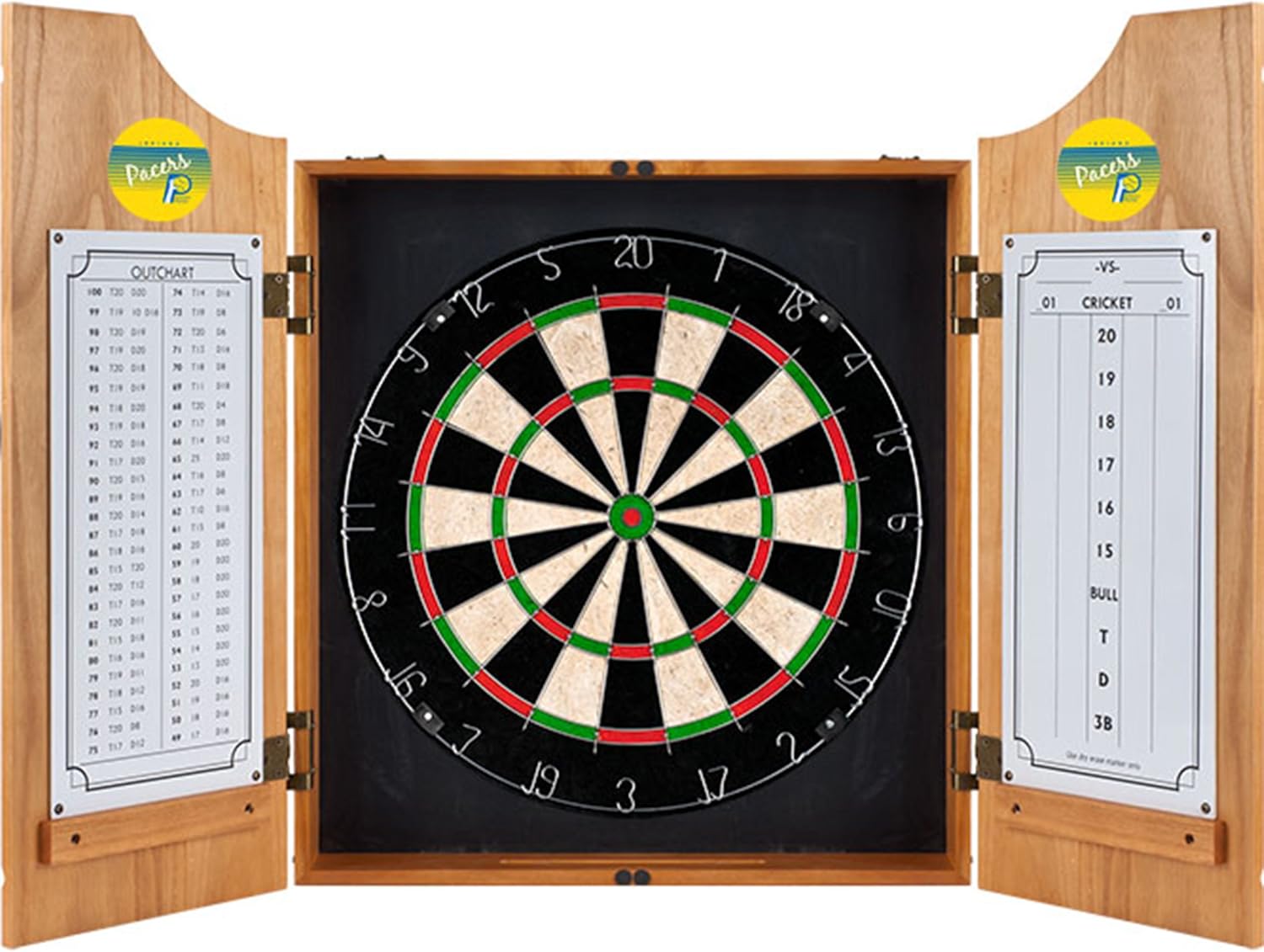 NBA Indiana Pacers Wood Dart Cabinet, One Size, Brown : Sports & Outdoors