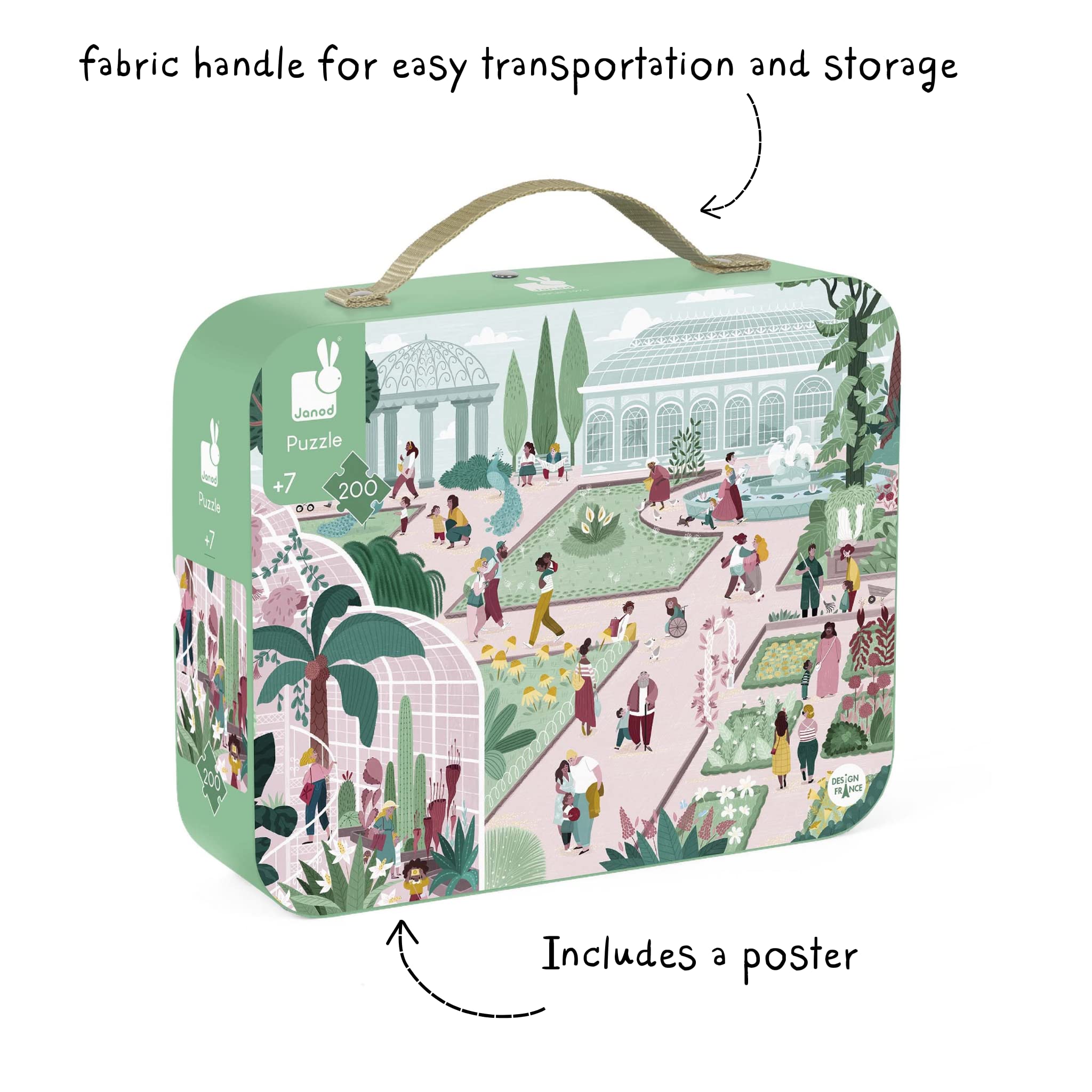 Janod 200 Piece Botanical Garden Puzzle - Ages 7+ - J02672 - Image 4