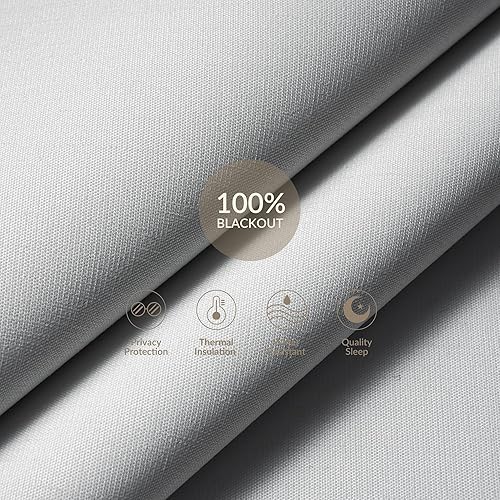 Vista 5 de Boolegon Persianas enrollables opacas y fáciles de instalar, sin cordones, para oscurecer la habitación, con protección UV, para el hogar, sala