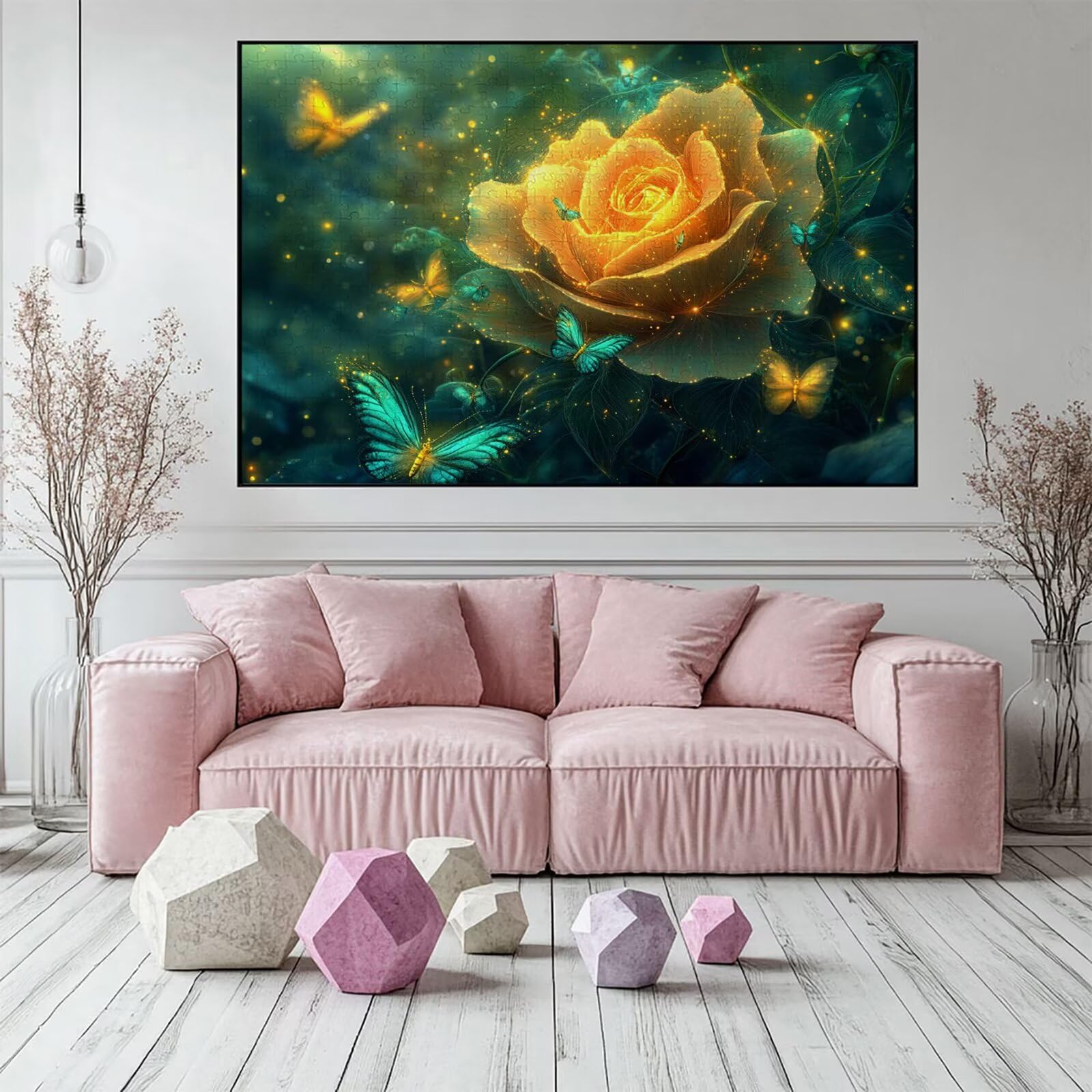 Puzzle 4000 sztuk motyl puzzle dla dorosłych różowe 141 x 87 cm unikalne rzemiosło klasyczne 3D drewniana układanka do rodzinnych gier biznesowych, układanka zrób to sam do dekoracji ścian domu