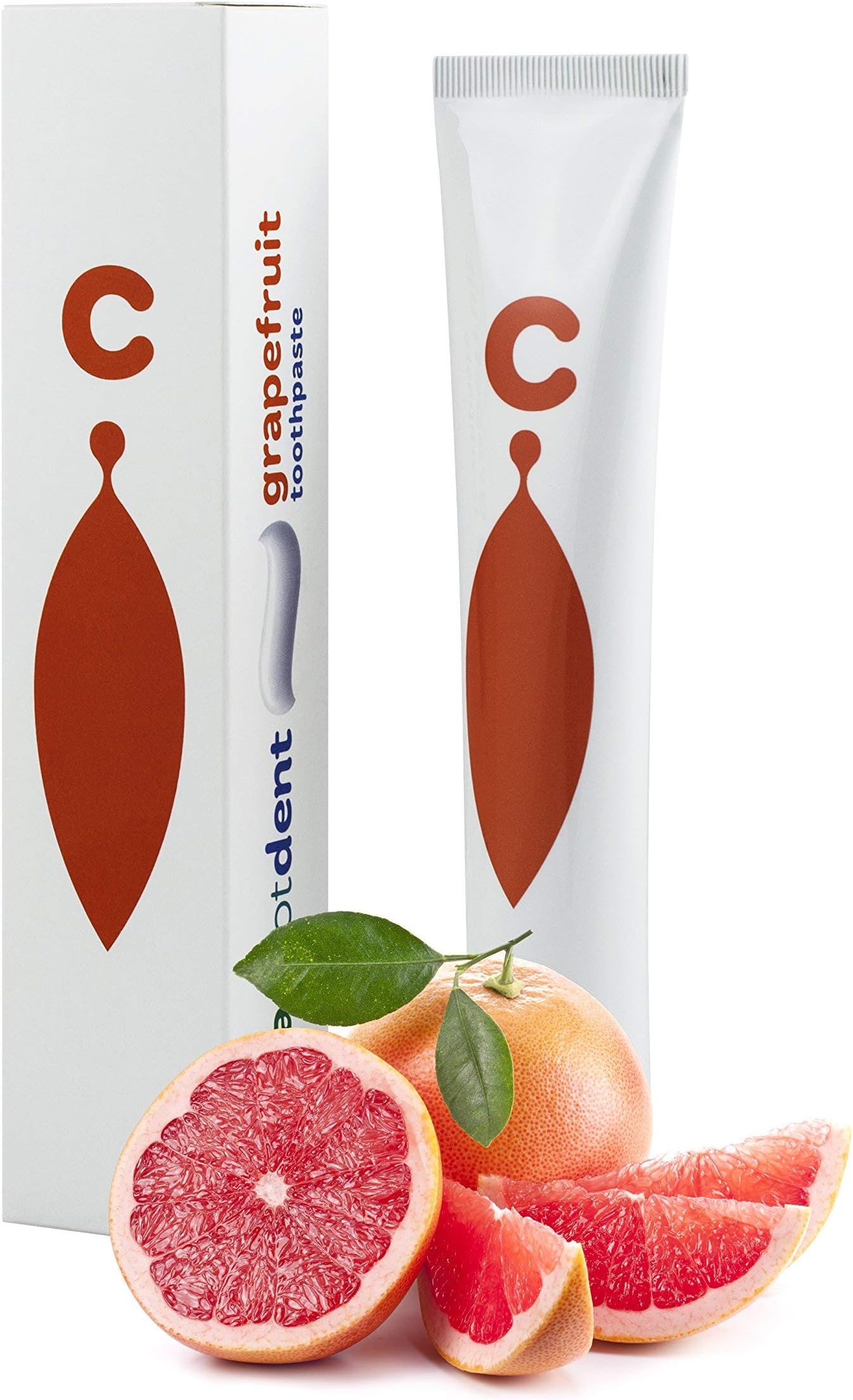 ClearDOT DENT Grapefruit Natural Toothpaste Complete Oral Care, Fluoride, Paraben and Sugar Free - Removes Plaque and Bad Breath, Prevents Tooth Decay and Bleeding Gums for Lasting Fresh Breath 75ml