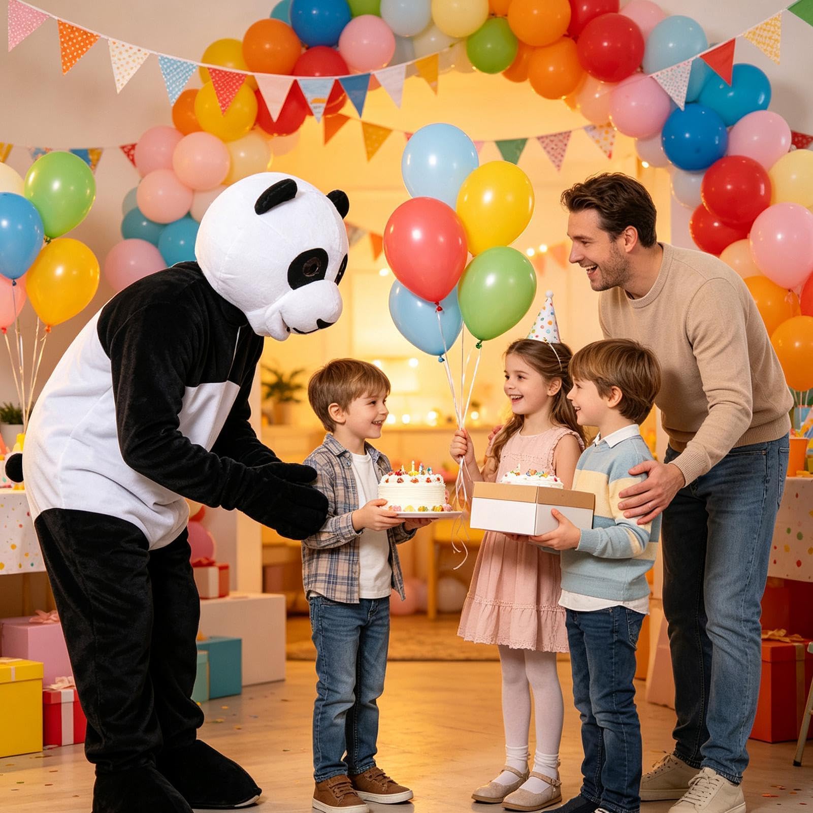 Costume Da Animale Per Adulti Body Per Halloween, Recitazione E Giochi Di | Con Cappuccio A Forma Di Testa Da Panda Per Donne E Uomini Tra Per Le Feste Di Compleanno, Scuola, Club