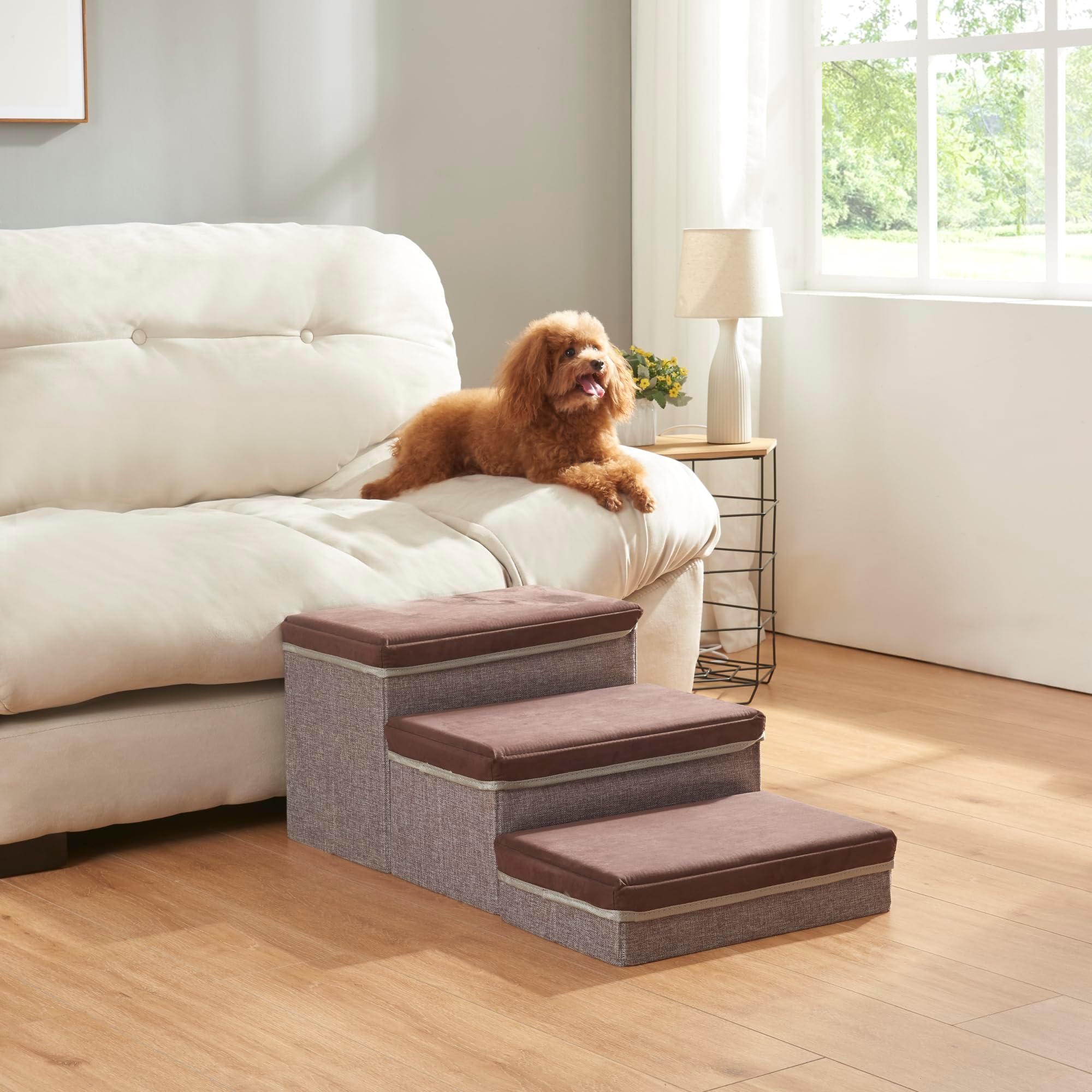 Hundetreppe 3-stufig - Haustiertreppe Für Sofa & Bett Bis 55kg