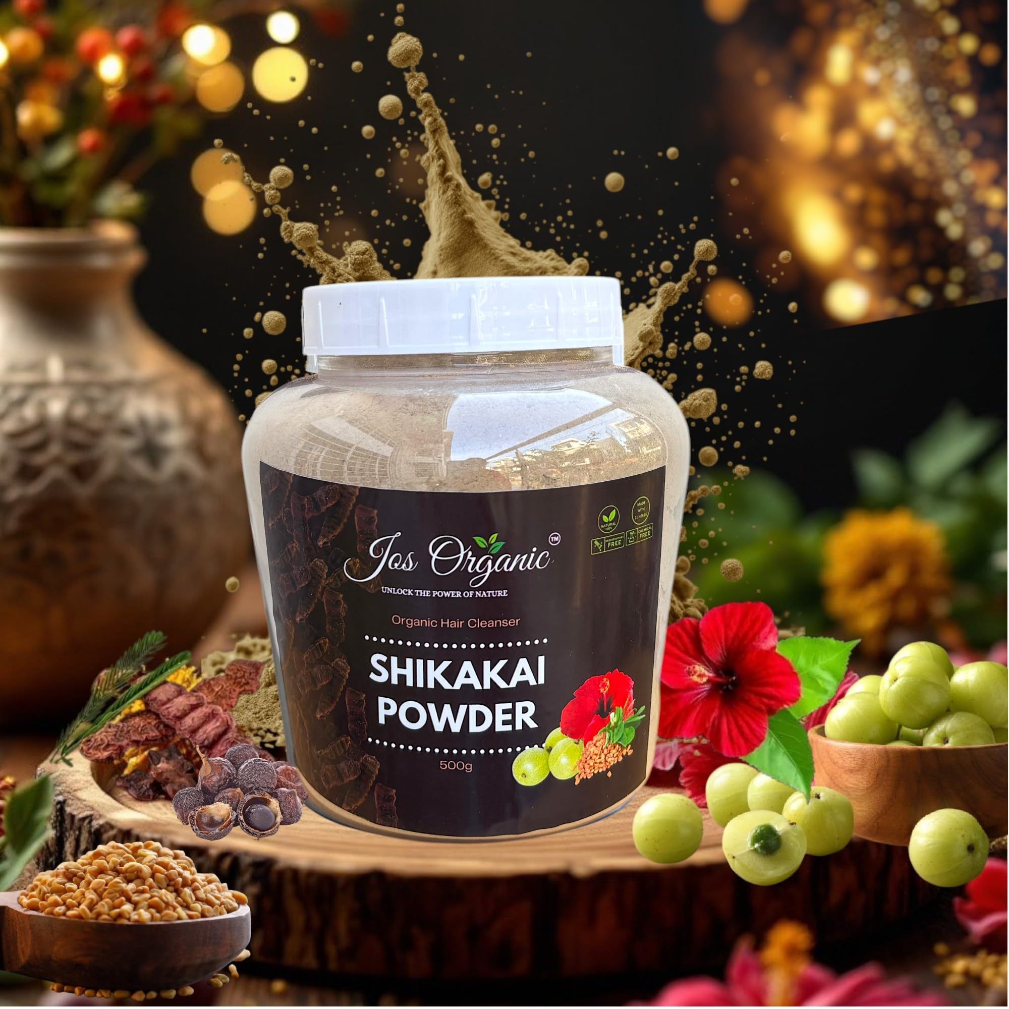 Shikakai Powder | Natural Cleanser for Dandruff & Hair Fall Control | Soft, Smooth & Healthy Care | For Men & Women (200 gm)