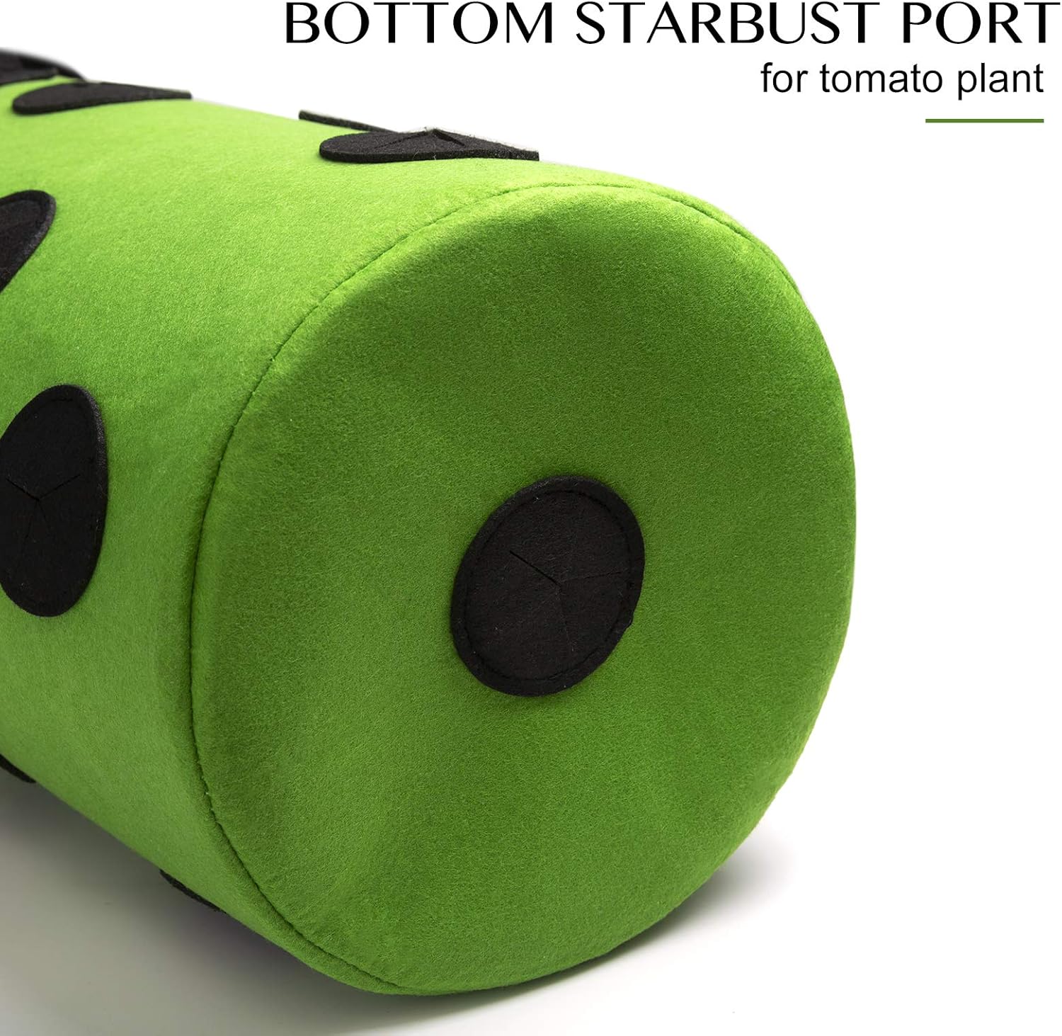 2 Pack Black and Green Upside Down Tomato & Herb Planter, Hanging Durable Aeration Fabric Strawberry Planter Bags - Image 4