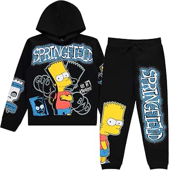 Amazon.com: The Simpsons Boys Bart Simpson Hoodie & Jogger Set, 2
