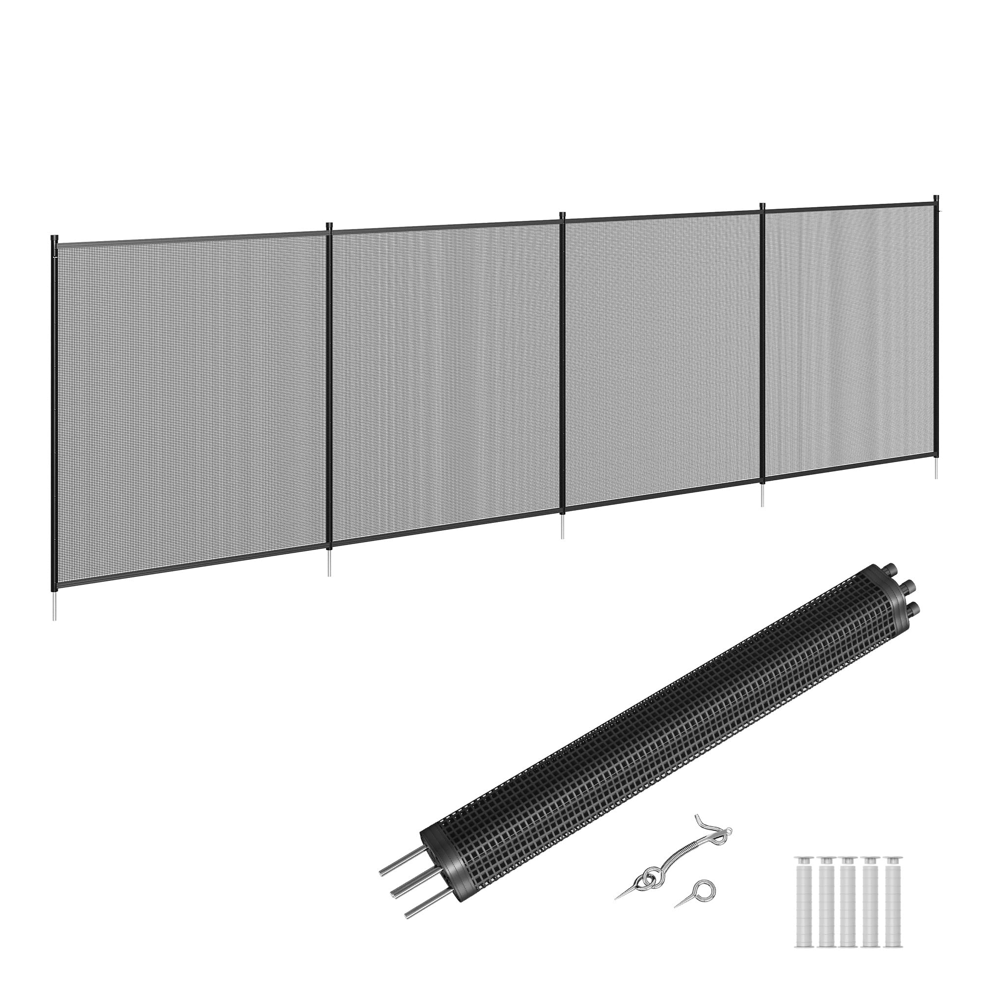 Valla Para Piscina, 1,2 x 14,6 m (4 x 48 Pies), Valla De Seguridad Infantil Extraíble, Fácil De Instalar, Barrera De Seguridad Para Niños y Mascotas En El Patio Trasero