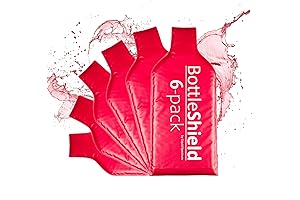 6 Pack Reusable Bottle Protector Travel Bag