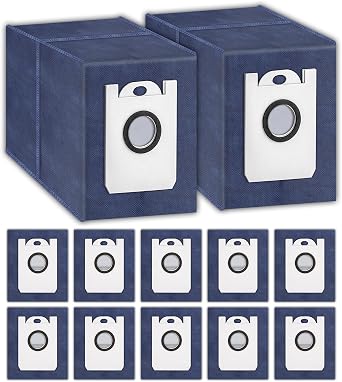 12 Pack Dustin & Orb-i Replacement Dust Bags Compatible with bObsweep Dustin & Orb-i Self-emptying Robot Vacuum Cleaner, Accessories Kit, Vacuum Bags, Disposable Bags, Canister Bags