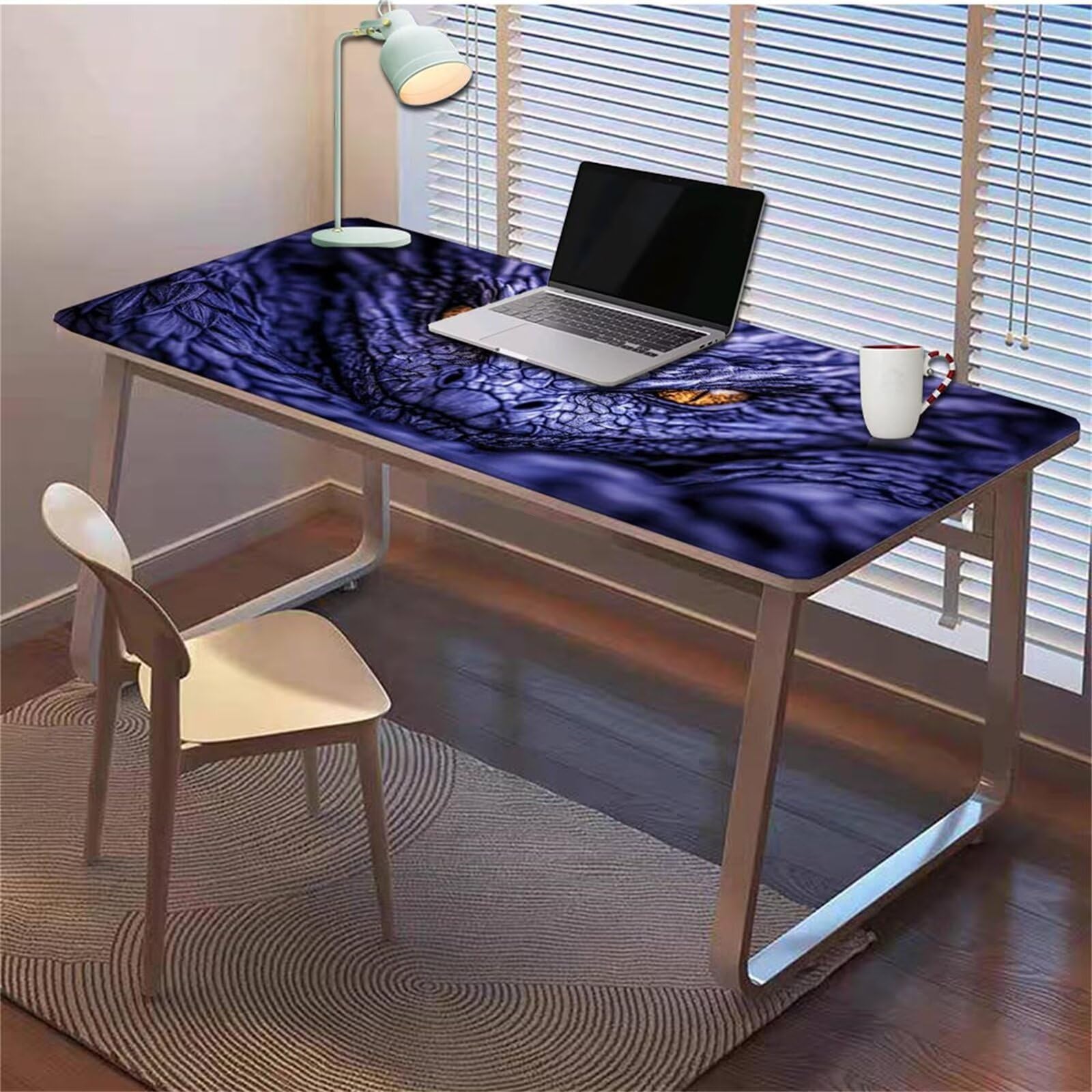 Gamingowa podkładka pod mysz 1200 x 600 x 3 mm, XXL, wodoszczelna, odporna na ścieranie, z przyszytymi krawędziami, fioletowa, podkładka na biurko, poprawia prędkość i precyzję pod laptopa, komputera
