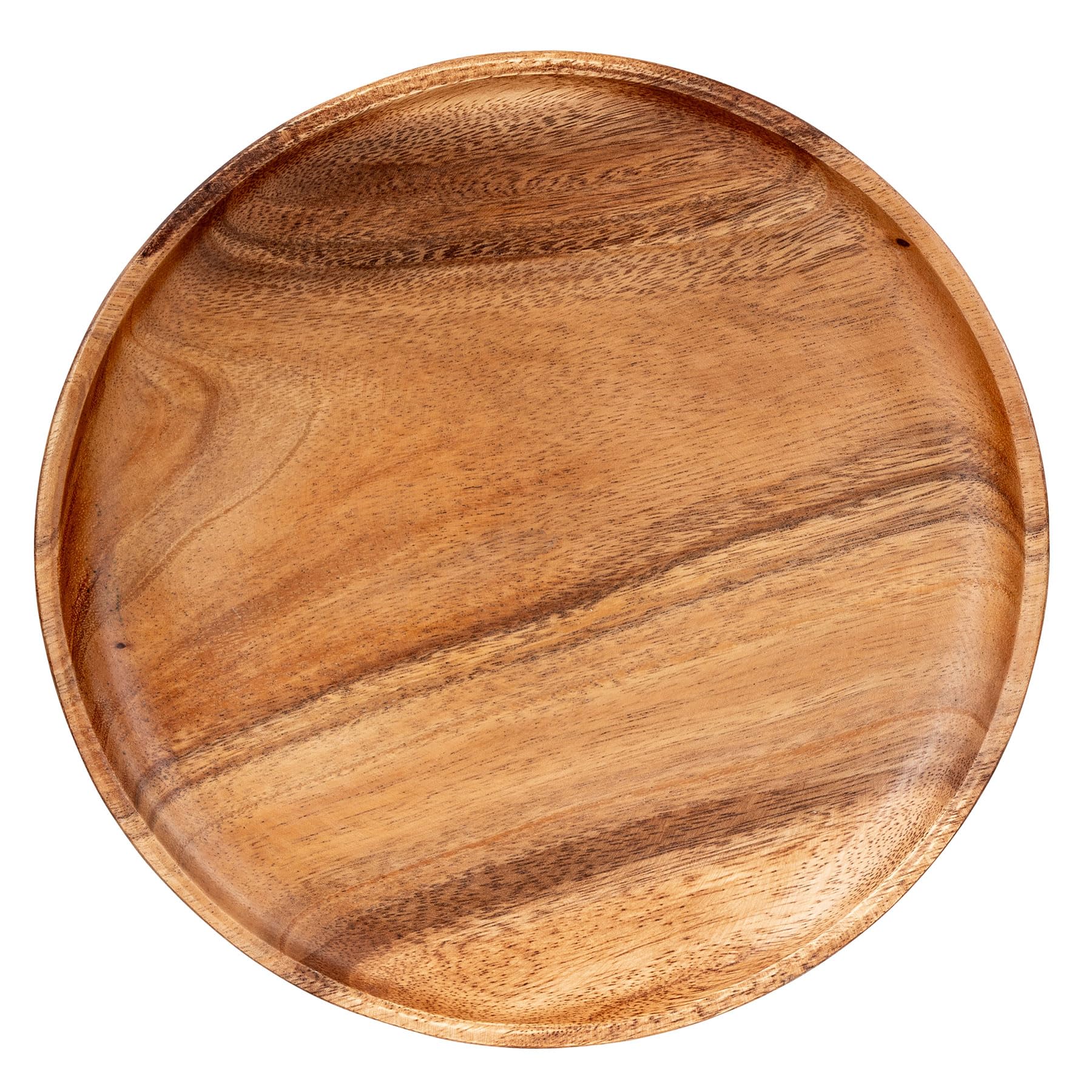 levandeo Holzteller 30x30cm rund aus Akazie - Holzschale Obstschale